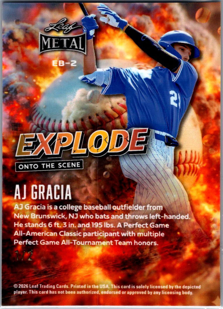 AJ Gracia 2026 Leaf Metal Explode on the Scene 12