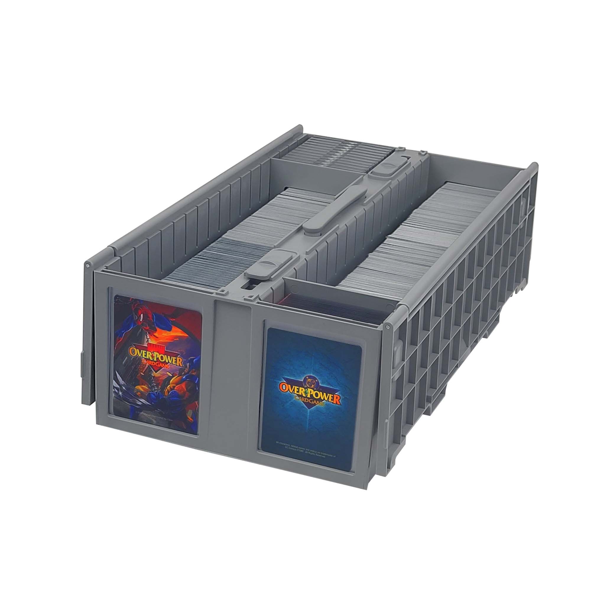 Gray storage box with &
