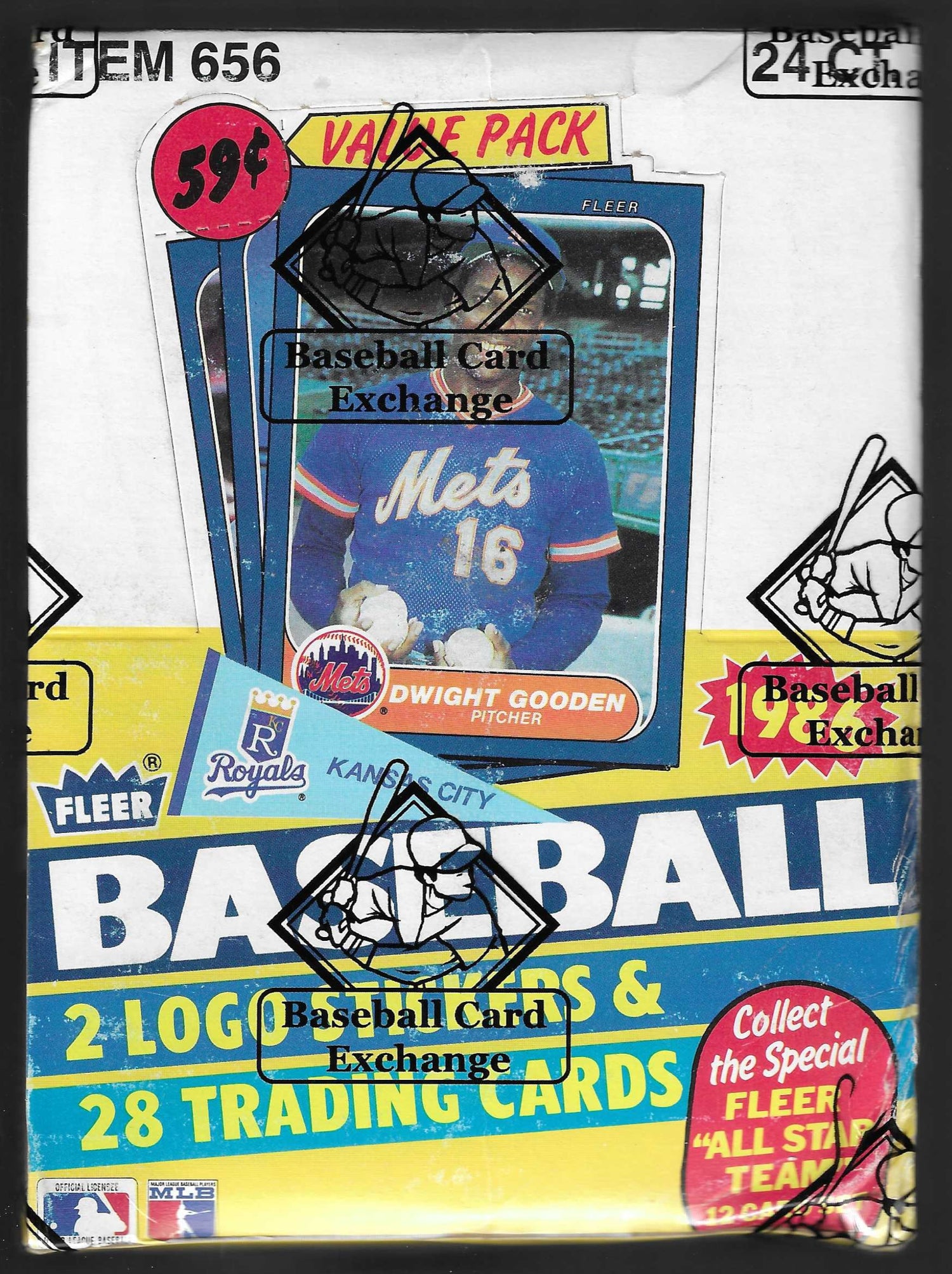 1986 Fleer Factory Sealed CELLO Box - BBCE Certified - 24pk/28cds