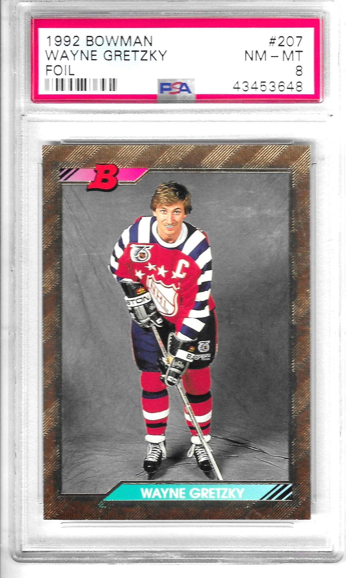 1992 Bowman Wayne Gretzky Foil Card