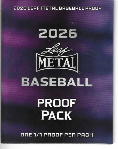 2026 Leaf Metal Baseball 11 Proof Pack