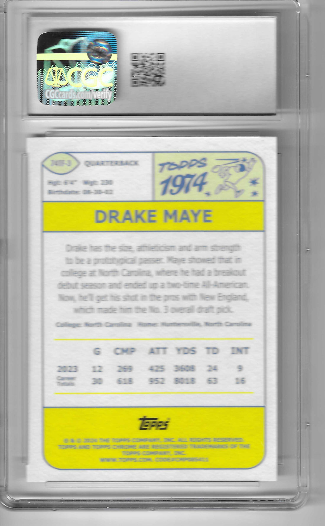 2024 Topps Chrome Ladd McConkey Future Stars Refractor Chargers RC CGC 9.5 MINT+