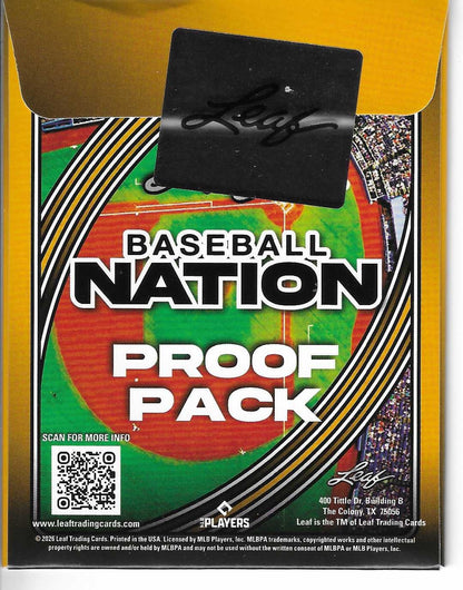2026 Leaf Baseball Nation 11 Proof Pack