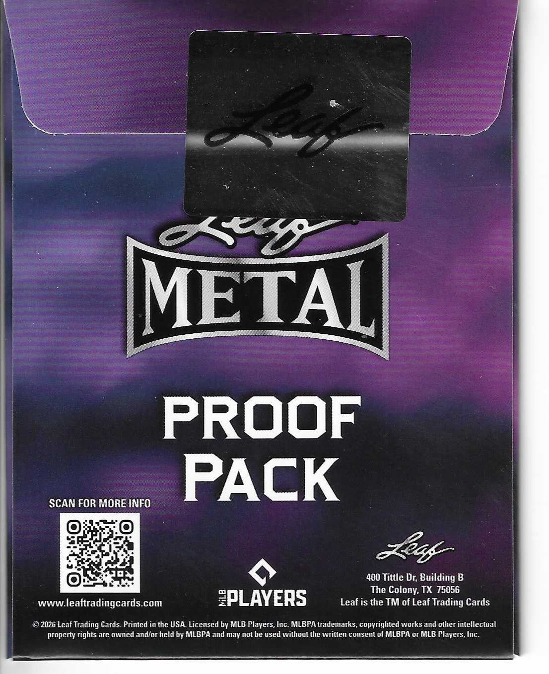 2026 Leaf Metal Baseball 11 Proof Pack