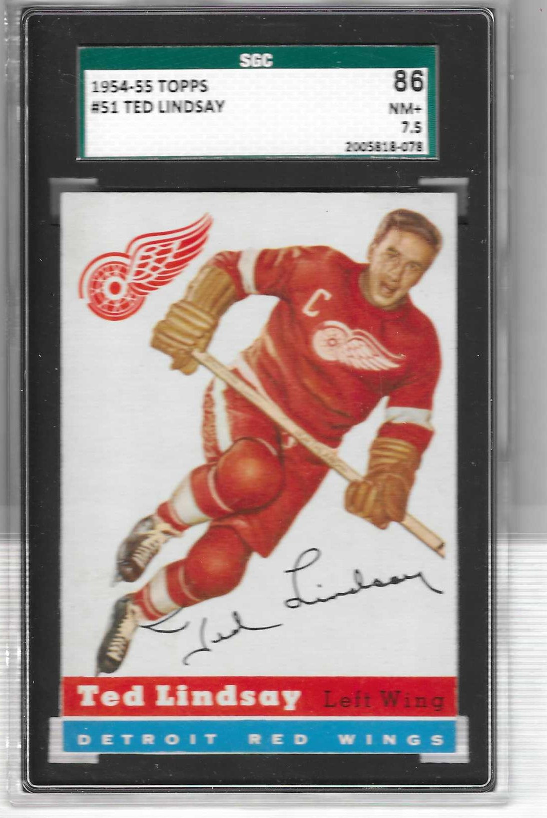 1954-55 Topps Ted Lindsay Card 