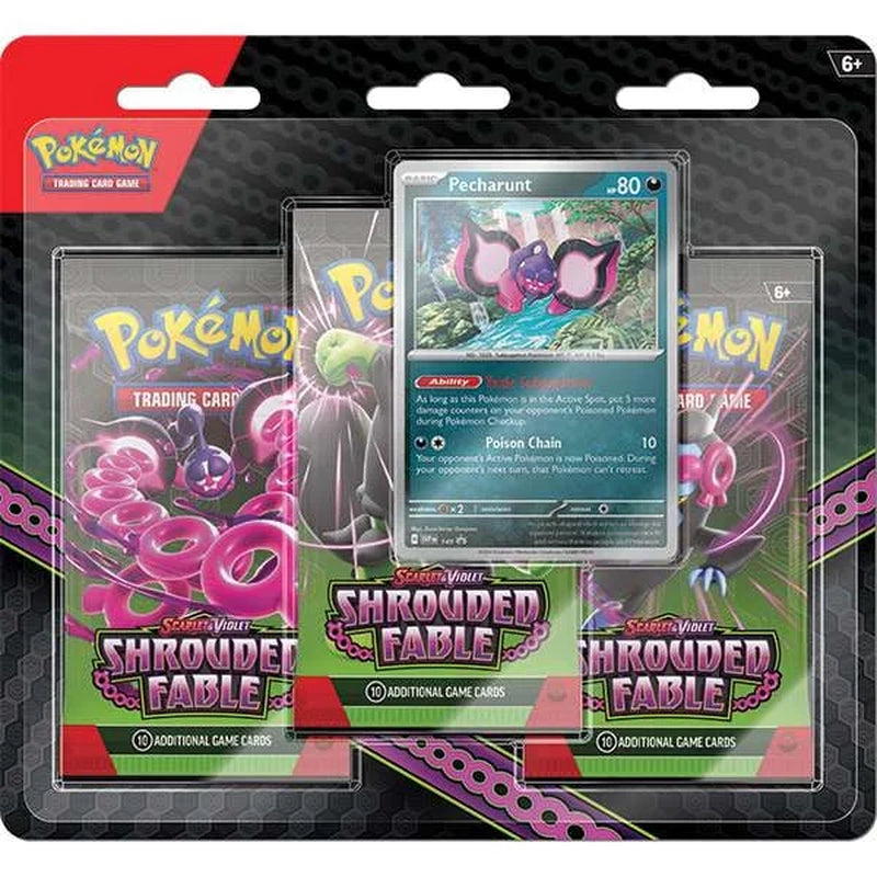 Scarlet &amp; Violet Shrouded Fable Pecharunt Special Edition (3 Booster Packs &amp; 1 Foil Promo Card)
