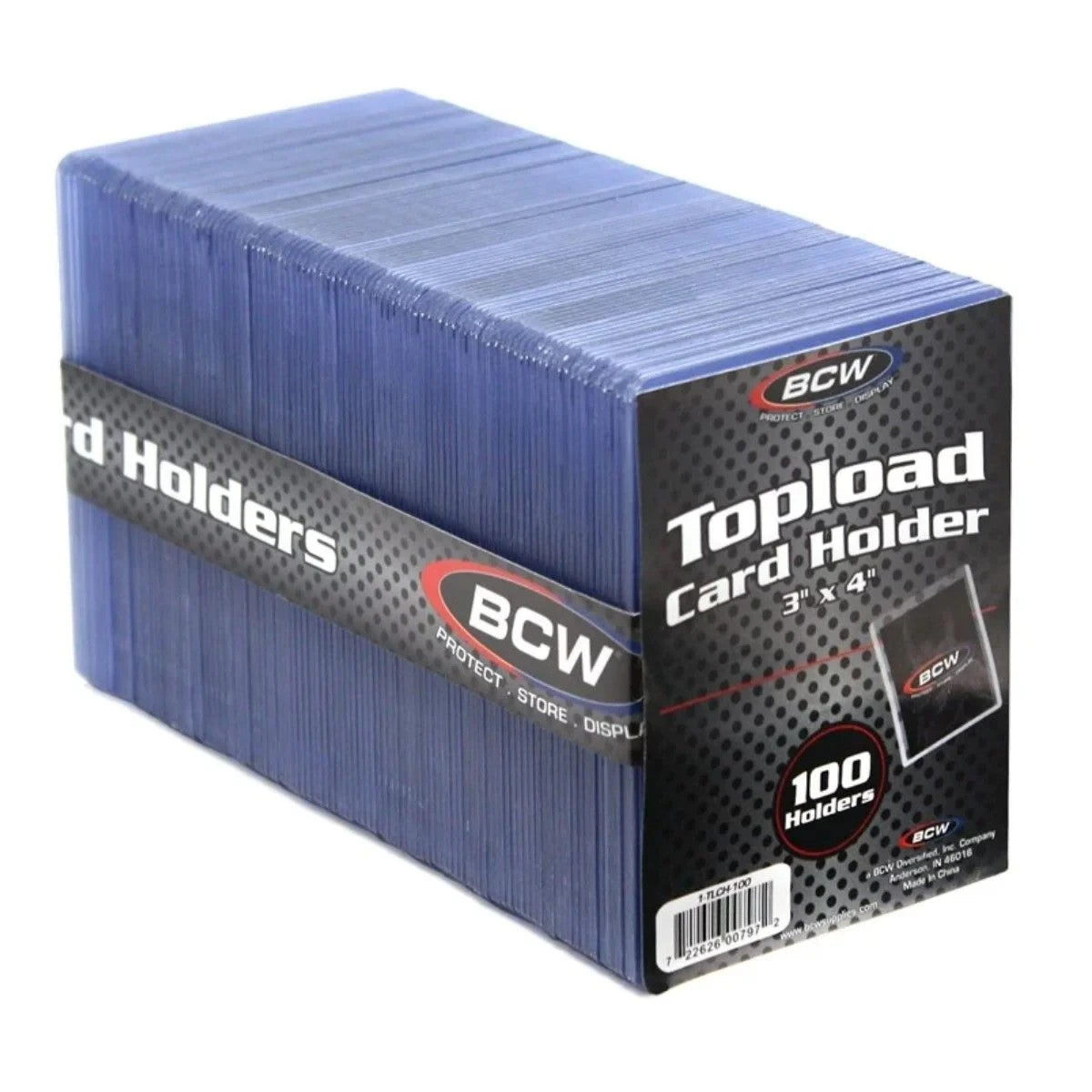 Standard 3x4 BCW Toploader Card Holder - 100 Count Plus 100 Penny Sleeves