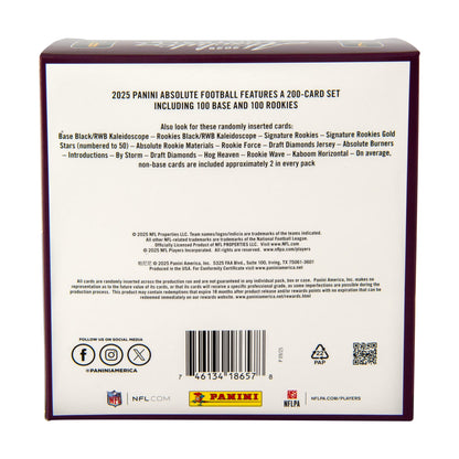 2025  Absolute Football Trading Cards Mega Box