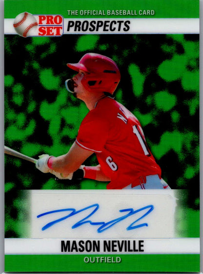 Mason Neville 2026 Pro Set Baseball 3 Autographed  - Reds