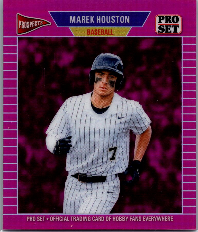 Marek Houston 2026 Leaf Pro Set Pink Mini Prospect Card 6