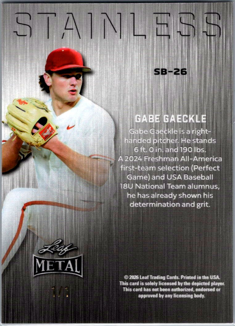 Gabe Gaeckle 2026 Leaf Metal White Stainless 11