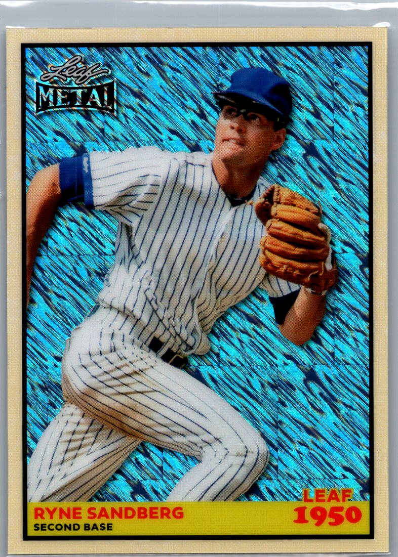 Ryne Sandberg Leaf Metal 1950 Blue Shimmer 11 Proof