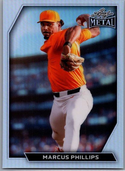 Marcus Phillips Leaf Metal Stainless 1225 Red Sox Prospect