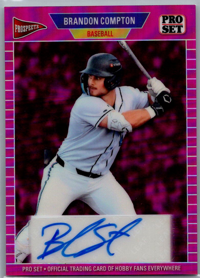 Brandon Compton 2026 Pro Set Pink Auto 7 Marlins
