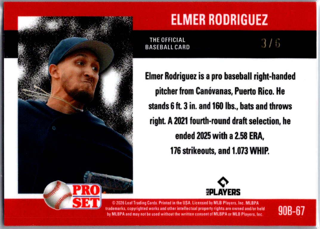 Elmer Rodriguez 2026 Pro Set Pink Prospects Card