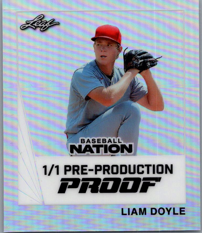 Liam Doyle 2026 Leaf Baseball Nation Silver Mini Proof