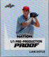 Liam Doyle 2026 Leaf Baseball Nation Silver Mini Proof