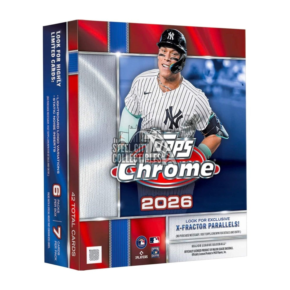 2026 Topps Chrome Baseball Mega Box - Factory Sealed - Free Standard BCW Top Load