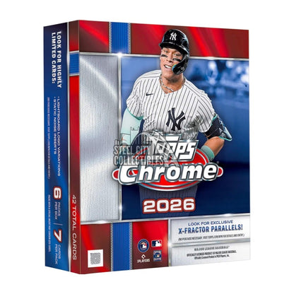 2026 Topps Chrome Baseball Mega Box - Factory Sealed - Free Standard BCW Top Load